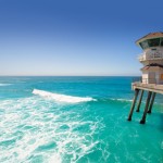 Huntington beach main lifeguard tower Surf City California